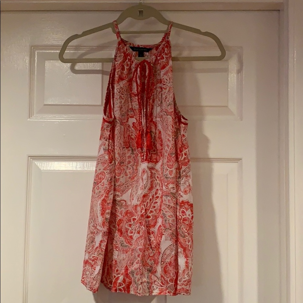 Banana Republic orange floral flowy tank